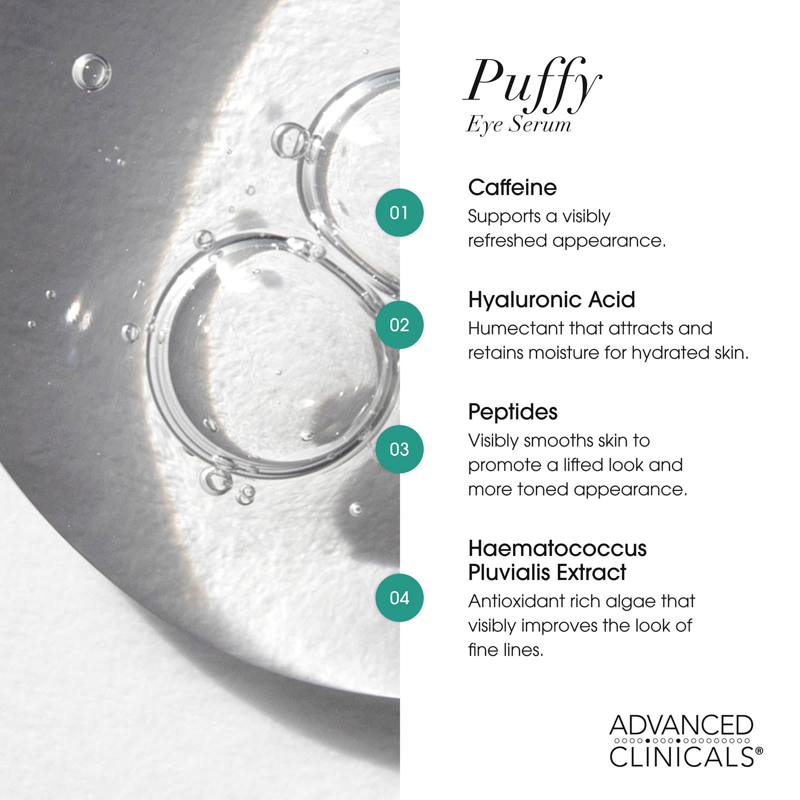 Advanced Clinicals Puffy Eye Serum 52 ml (1.75 fl oz) - view 6
